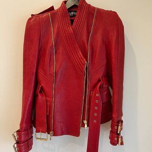 Women Leather Balmain Jacket
